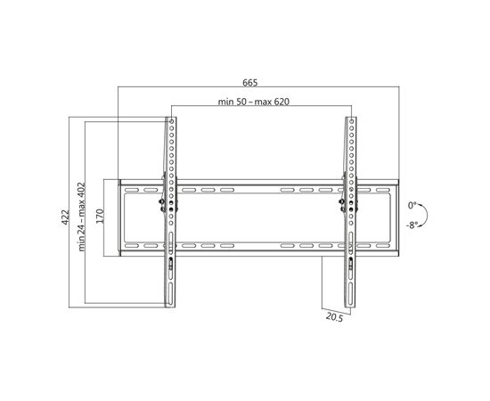 Logilink BP0039 TV Sienas stiprinājums , 37"-70"", tilt, small