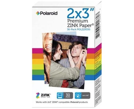 Polaroid Polaroid 2 x 3" Premium ZINK Photo Paper for Polaroid Snap and Snap Touch cameras Quantity 30 Foto ķīmija un papīrs 