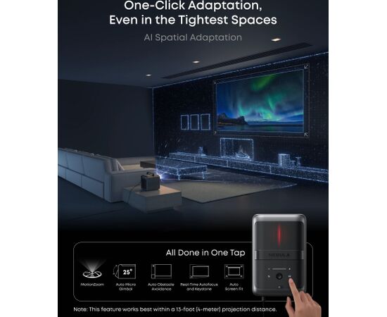 Anker Nebula Laser Projector 4K UHD (3840 x 2160) 3500 ANSI lumens Black/Gray Проекторы