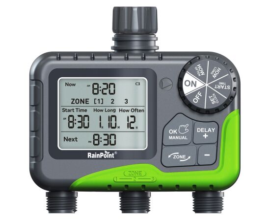 3-Zone Hose Timer RainPoint ITV305 Новинки Для дома и сада 