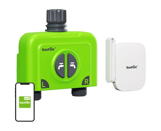 2-Zone Irrigation Controller with RainPoint WiFi Gateway Jaunumi -Dārzam
