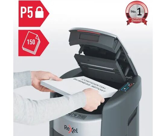 Rexel ShredMax AutoFeed+ 150M automatic paper shredder, P5, 150 sheets, 15-litre waste bin Dokumentu smalcinātāji