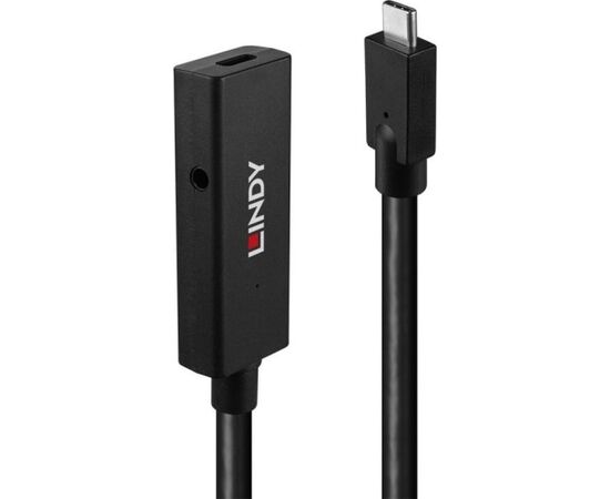 HUB USB Lindy Cable USB-C 3.2 Extension 5m Black Jaunumi - Datori
