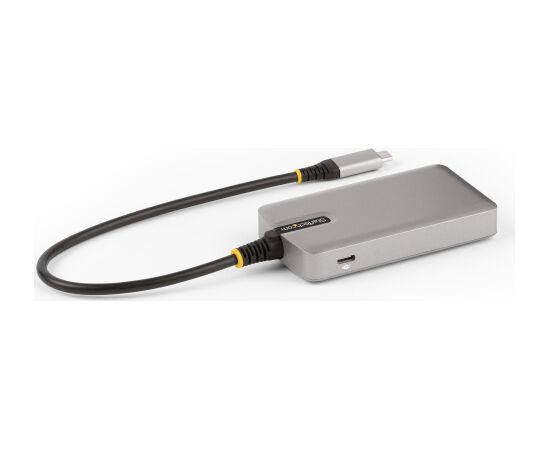 StarTech 4-Port USB-C Hub with USB-C DP Alt Mode Video Output 4K 60Hz, 3x USB-A, 1x USB-C, 100W Power Delivery Pass-Through, USB 3.2 Gen 2 (10Gbps), Portable USB Type-C to USB Type-A/C - 1ft (30cm) Host Cable (HB31C3A1CDPPD3) - Hub - Новинки Компьютерная техника
