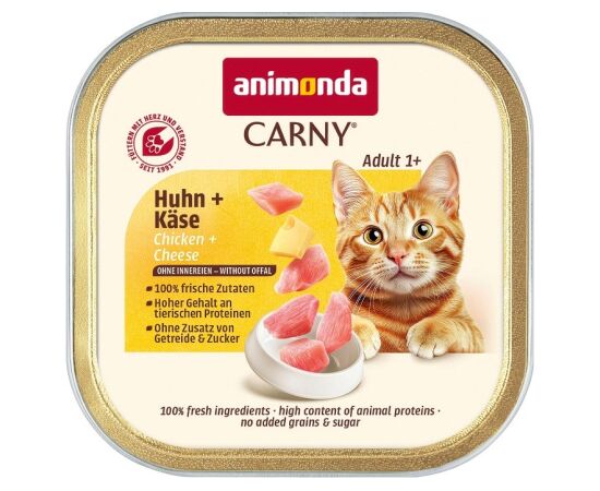 ANIMONDA CARNY karma dla kota kurczak,ser 85g Barība