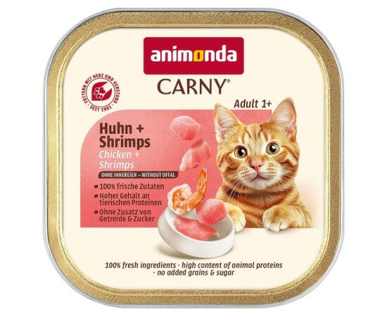 ANIMONDA CARNY karma dla kota kurczak,krewetki 85g Barība