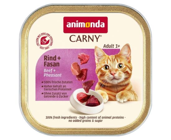 ANIMONDA CARNY karma dla kota wołowina,bażant 85g Barība