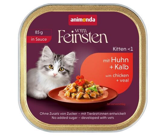 ANIMONDA VF Kitten in Sauce with chicken + veal 85g Barība