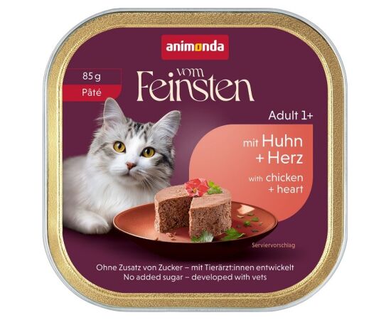 ANIMONDA VF Adult in Paté with chicken + heart 85g Barība