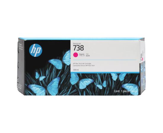 HP 738 (676M7A) Ink Cartridge, Magenta Tintes printeru izejmateriāli