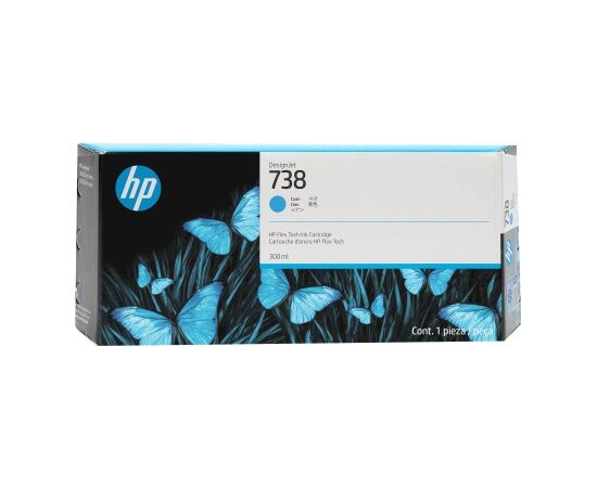 HP 738 (676M6A) Ink Cartridge, Cyan Tintes printeru izejmateriāli