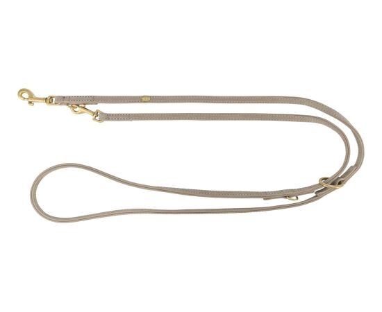 Trixie Smycz przepinana Pure, dla psa, skórzana, XS–S: 2 m/10 mm, jasnoszara Citas preces
