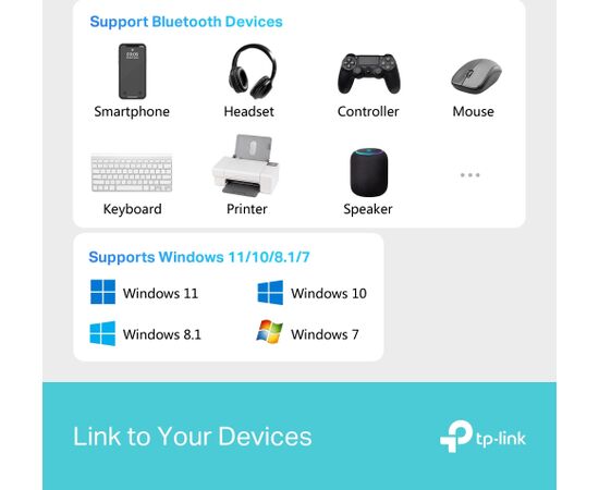 TP-LINK UB600 Bluetooth 6.0 Nano USB Adapter Wi-fi Adapteri