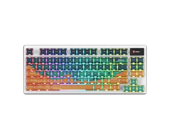 MSI FORGE GK600 TKL WIRELESS MARS Gaming Keyboard Wireless US Bluetooth Wireless connection Mechanical Linear Klaviatūras