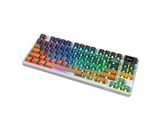 MSI FORGE GK600 TKL WIRELESS MARS Gaming Keyboard Wireless US Bluetooth Wireless connection Mechanical Linear Klaviatūras