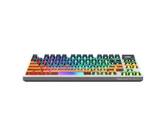 MSI FORGE GK600 TKL WIRELESS MARS Gaming Keyboard Wireless US Bluetooth Wireless connection Mechanical Linear Klaviatūras