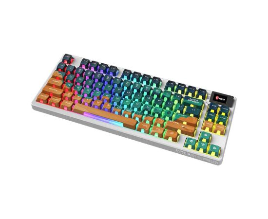 MSI FORGE GK600 TKL WIRELESS MARS Gaming Keyboard Wireless US Bluetooth Wireless connection Mechanical Linear Klaviatūras