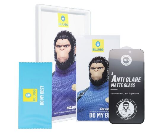 Tempered glass 5D Mr. Monkey Glass (Strong Matte) Apple iPhone 15/16 black Ekrānu aizsardzība