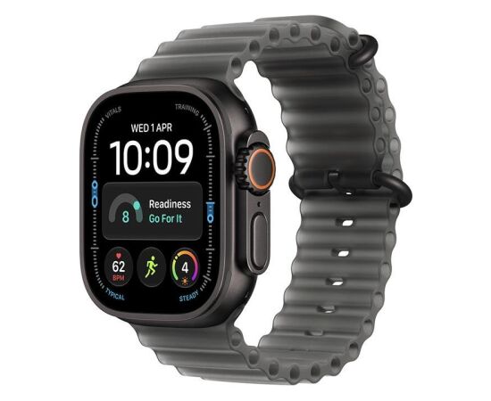 Apple Watch Ultra 4 GPS + Cellular 49mm Black Titanium Case with Translucent Black Ocean Band Smart-Watch Pulksteņi