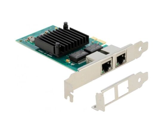DeLOCK PCIe x1 to 2x RJ45 Gbit, LAN adapter (Intel i350) Новинки Компьютерная техника