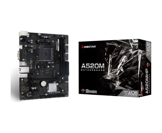 Biostar A520MHP motherboard AMD A520 Socket AM4 micro ATX Mātes plates