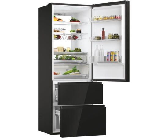 Haier HTW7720DNGB Ledusskapis 201cm Black Ledusskapji