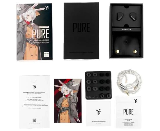 TRUTHEAR Pure Wired Headphones (Black) Austiņas