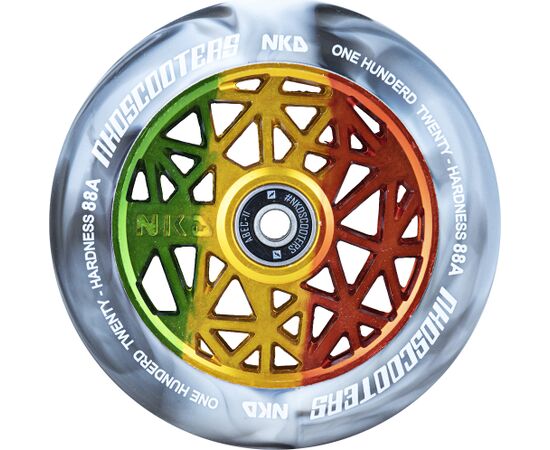 Ritenis NKD Black Widow White Rasta 120mm Piederumi skrejriteņiem