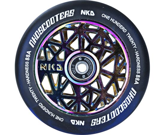 Ritenis NKD Black Widow Bue Rainbow 120mm Piederumi skrejriteņiem