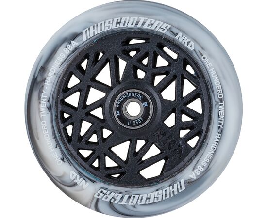 Ritenis NKD Black Widow Black White Mix 120mm Piederumi skrejriteņiem