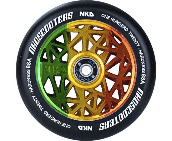 Ritenis NKD Black Widow Black Rasta 120mm Piederumi skrejriteņiem