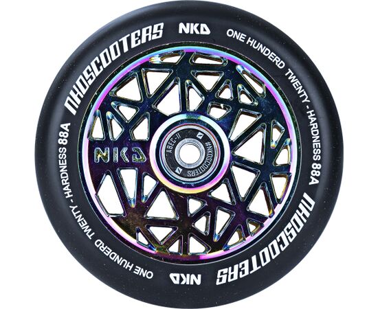 Ritenis NKD Black Widow Black Rainbow 120mm Piederumi skrejriteņiem