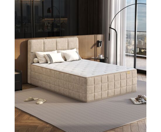 Continental bed EVENING ZONE 140x200cm, beige Кровати