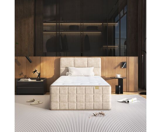 Continental bed EVENING ZONE 120x200cm, beige Кровати