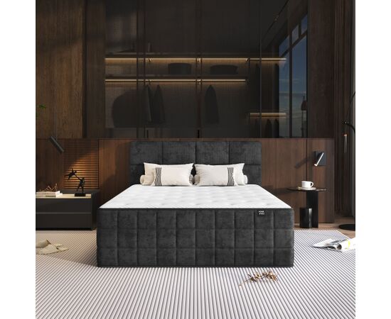 Continental bed EVENING ZONE 160x200cm, dark grey Кровати