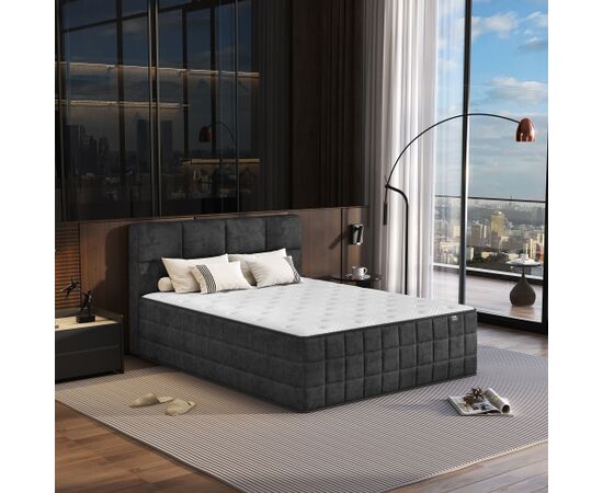 Continental bed EVENING ZONE 160x200cm, dark grey Кровати