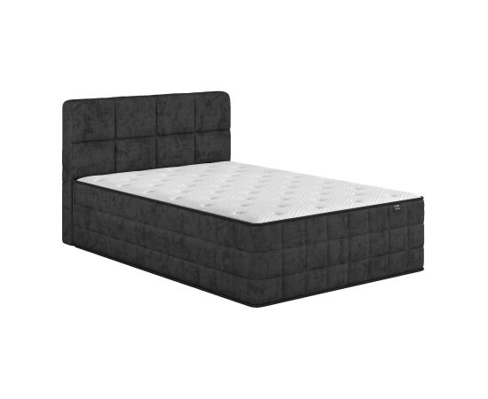 Continental bed EVENING ZONE 140x200cm, dark grey Кровати