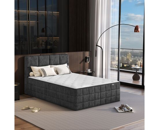 Continental bed EVENING ZONE 140x200cm, dark grey Кровати