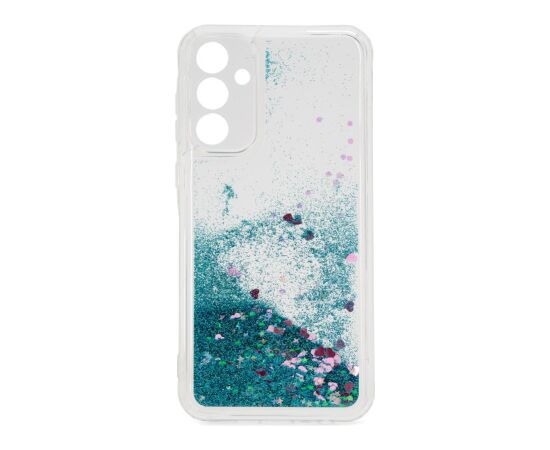 iLike Samsung  Galaxy A55 Silicone Case Water Glitter Blue Neoriģinālie Maciņi