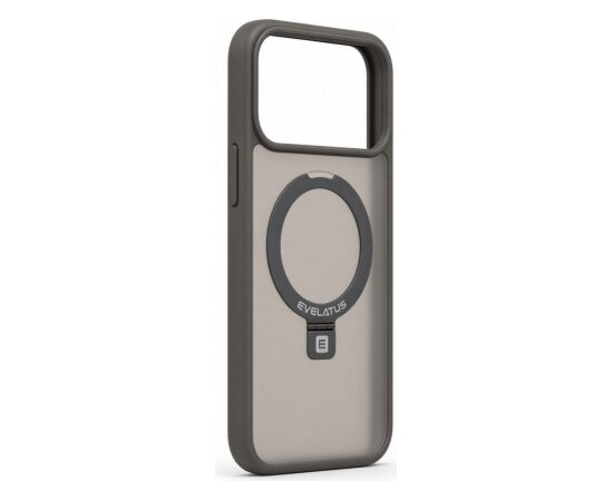 Evelatus Apple  iPhone 18 Pro Shield Case With MagSafe & Stand Matte Ring Smoke Grey Neoriģinālie Maciņi