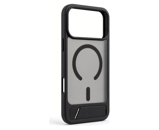 Evelatus Apple  iPhone 18 Pro Max Rubber Coated MagSafe With Stand Case Black Neoriģinālie Maciņi