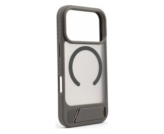 Evelatus Apple  iPhone 18 Pro Rubber Coated MagSafe With Stand Case Smoke Grey Neoriģinālie Maciņi