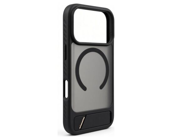 Evelatus Apple  iPhone 18 Pro Rubber Coated MagSafe With Stand Case Black Neoriģinālie Maciņi