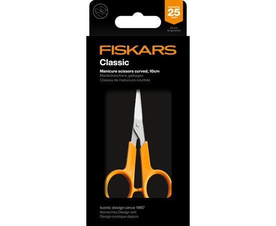 Manikīra šķērītes Fiskars Classic; 10 cm izliekta Manikīrs un Pedikīrs