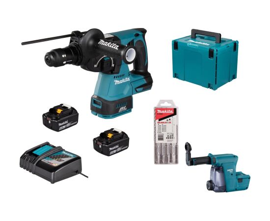 Makita cordless combination hammer for SDS-Plus 18V / 6.0 Ah DHR243JWX2 Новинки Для дома и сада 