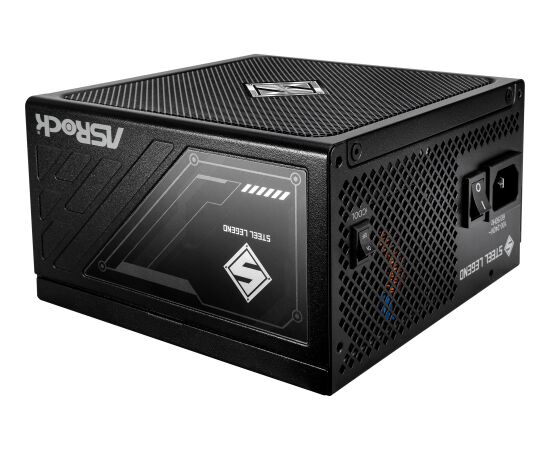 ASRock Steel Legend SL-750G, PC power supply black, 1x 12-pin high power GPU, 2x PCIe, cable management, 750 watts Datoru barošanas bloki