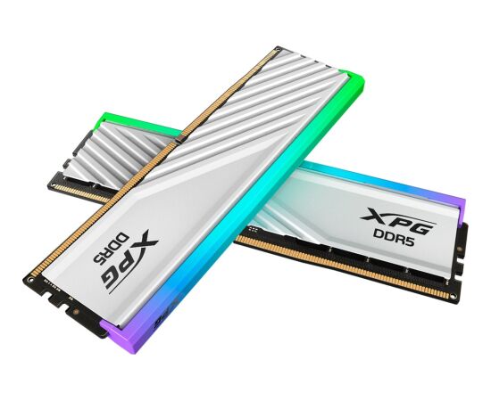 ADATA DDR5 - 48GB - 6000 - CL - 30 (2x 24 GB) dual kit, RAM (white, AX5U6000C3024G-DTLABRWH, Lancer Blade RGB, INTEL XMP, AMD EXPO) RAM Operatīvā atmiņa