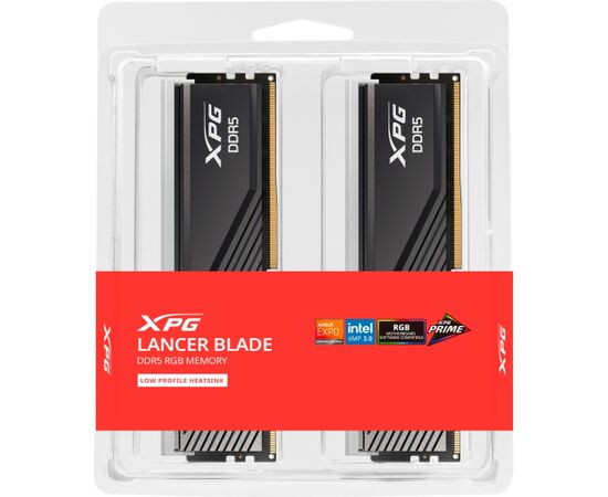 ADATA DDR5 - 48GB - 6000 - CL - 30 (2x 24 GB) dual kit, RAM (black, AX5U6000C3024G-DTLABRBK, Lancer Blade RGB, INTEL XMP, AMD EXPO) RAM Operatīvā atmiņa