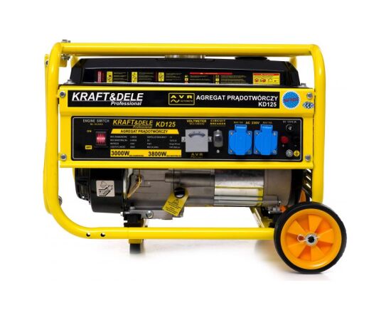 Kraft&dele Ģenerators benzīna KD125 12V/230V 3kW AVR Ģeneratori 