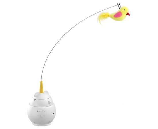 ROJECO Q2 Rotating Laser Toy with a Feather for Cats Suņu rotaļlietas